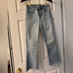 Zara cropped flare jeans